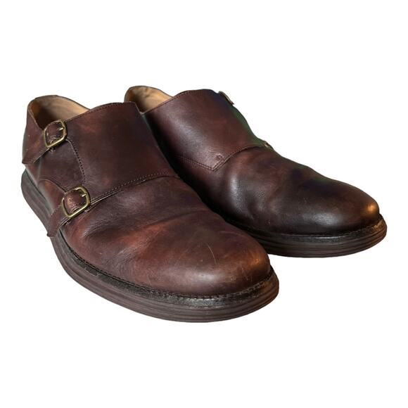 Cole Haan LunarGrand Double Monk shoes brown size 11 - Picture 3 of 12